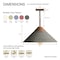 Euri Lighting Artisan Concrete Collection Summit Mountain Pendant Fixture, Dark Grey EIN-HL3DG-1100 - alternate 2